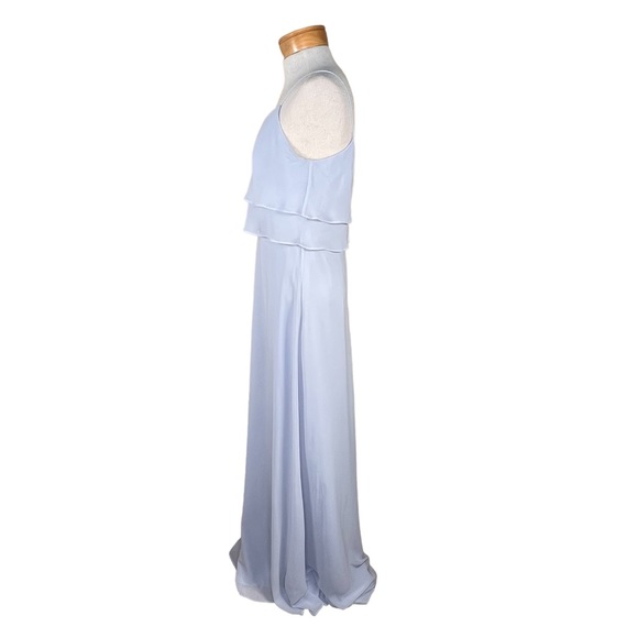 Jenny Yoo Light Blue Formal Gown With Spaghetti Straps Prom or Wedding 10 VGC - Picture 7 of 15